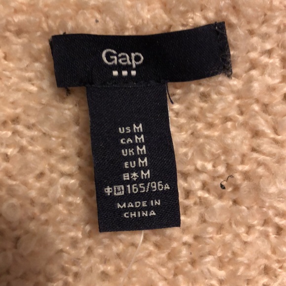 VINTAGE GAP NWT SOFT BLUSH PINK SIZE M BOUCLE LONG SLEEVE PULLOVER SWEATER -#055 - Picture 5 of 9